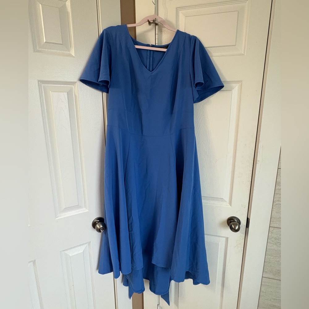 Blue Belted Dress